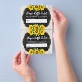 ひまわり赤ちゃんシャワーおむつラッフル入り口チケット チラシ (ハンドル)