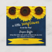 ひまわり赤ちゃんシャワーおむつラッフル エンクロージャーカード (正面)