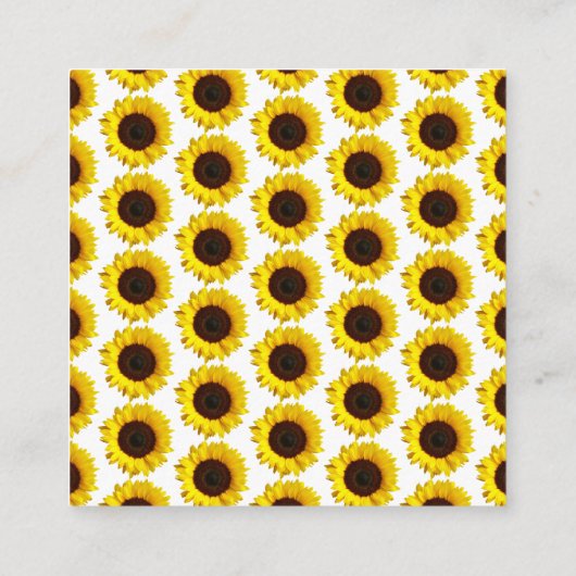 ひまわり赤ちゃんシャワーおむつラッフル エンクロージャーカード (裏面)