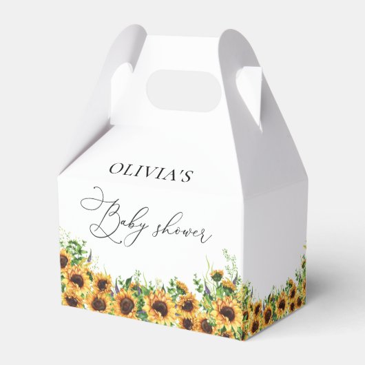 ひまわり赤ちゃんシャワーお願いボックス フェイバーボックス (裏面サイド)