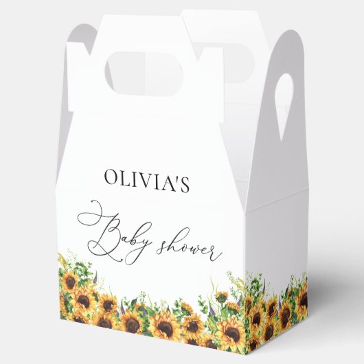 ひまわり赤ちゃんシャワーお願いボックス フェイバーボックス (オープン)