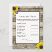 ひまわり赤ちゃんシャワーの価格を推測 |ピンク 招待状 (正面)