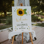 ひまわり赤ちゃんシャワーまたは誕生日ウェルカムサイン ポスター