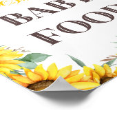 ひまわり赤ちゃんシャワーゲームサイン ポスター (角)