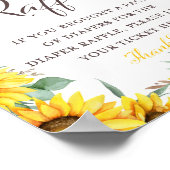 ひまわり赤ちゃんシャワーゲームサイン ポスター (角)