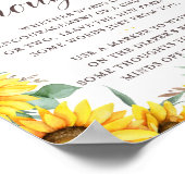 ひまわり赤ちゃんシャワーゲームサイン ポスター (角)