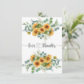 ひまわり赤ちゃんシャワーサンキューカード サンキューカード (スタンド正面)