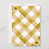 ひまわり赤ちゃんシャワージンガ素朴ム 招待状 (裏面)