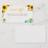 ひまわり赤ちゃんシャワートラック秋おむつラッフル エンクロージャーカード (正面/裏面)