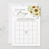 ひまわり赤ちゃんシャワービンゴゲーム 招待状 (正面)