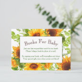 ひまわり赤ちゃんシャワーブックカー男女兼用ド 招待状 (スタンド正面)