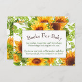 ひまわり赤ちゃんシャワーブックカー男女兼用ド 招待状 (正面/裏面)