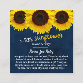 ひまわり赤ちゃんシャワーブックリクエスト囲いカード エンクロージャーカード