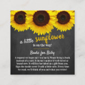 ひまわり赤ちゃんシャワーブックリクエスト囲いカード エンクロージャーカード (正面)