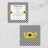 ひまわり赤ちゃんシャワーブックリクエスト エンクロージャーカード (正面/裏面)