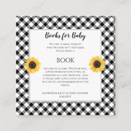 ひまわり赤ちゃんシャワーブックリクエスト エンクロージャーカード