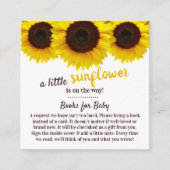 ひまわり赤ちゃんシャワーブックリクエスト エンクロージャーカード (正面)