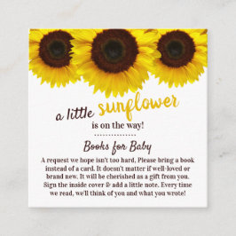 ひまわり赤ちゃんシャワーブックリクエスト エンクロージャーカード