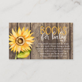 ひまわり赤ちゃんシャワーブックリクエスト エンクロージャーカード