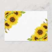 ひまわり赤ちゃんシャワーベビー エンクロージャーカード (裏面)