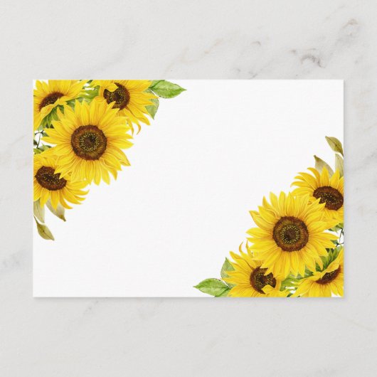 ひまわり赤ちゃんシャワーベビー エンクロージャーカード (裏面)