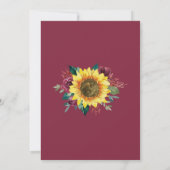 ひまわり赤ちゃんシャワーライトフローラ 招待状 (裏面)