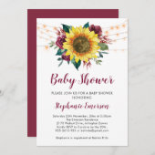 ひまわり赤ちゃんシャワーライトフローラ 招待状 (正面/裏面)