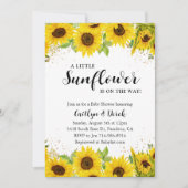 ひまわり赤ちゃんシャワー招待状 招待状 (正面)