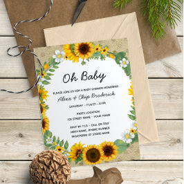 ひまわり赤ちゃんシャワー招待状 招待状