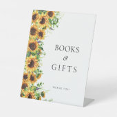 ひまわり赤ちゃんシャワー本とギフトサイン 台座サイン (正面)