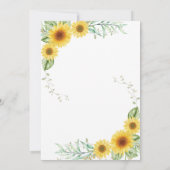 ひまわり赤ちゃんシャワー秋ボホ 招待状 (裏面)