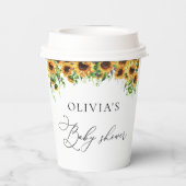 ひまわり赤ちゃんシャワー紙カップ 紙コップ (裏面)