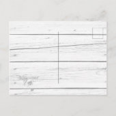 ひまわり赤ちゃんシャワー素朴な木製の招待 ポストカード (裏面)