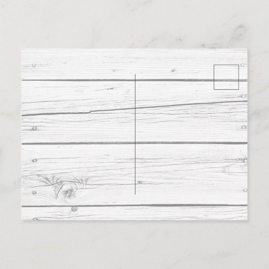 ひまわり赤ちゃんシャワー素朴な木製の招待 ポストカード (裏面)