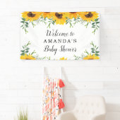 ひまわり赤ちゃんシャワー背景バナー 横断幕 (インサイチュ)