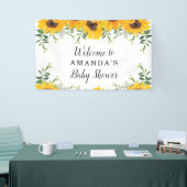 ひまわり赤ちゃんシャワー背景バナー 横断幕 (トレードショー)