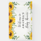 ひまわり赤ちゃんシャワー背景バナー 横断幕 (縦)