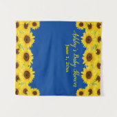 ひまわり赤ちゃんシャワー背景フォトブースプロップ タペストリー (正面(横))