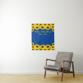 ひまわり赤ちゃんシャワー背景フォトブースプロップ タペストリー (インサイチュ)