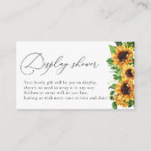 ひまわり赤ちゃんシャワー表示シャワー囲い車 エンクロージャーカード (正面)