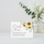 ひまわり赤ちゃんシャワー表示シャワー エンクロージャーカード (スタンド正面)