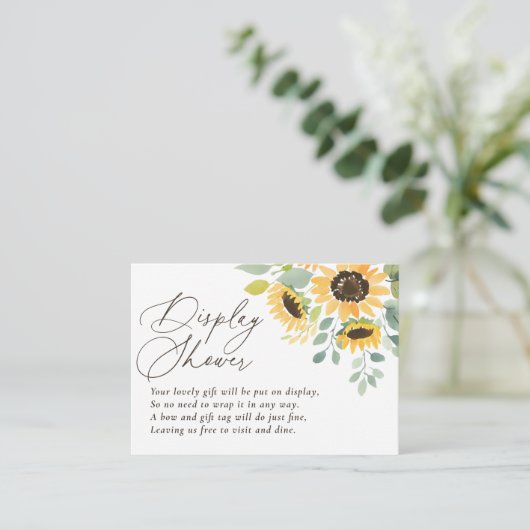 ひまわり赤ちゃんシャワー表示シャワー エンクロージャーカード (スタンド正面)