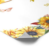 ひまわり赤ちゃんシャワー赤ちゃんシャワー歓迎サイン ポスター (角)