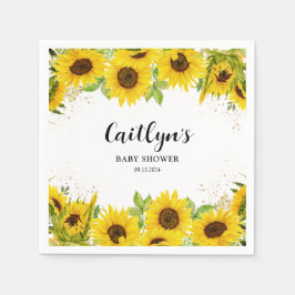 ひまわり赤ちゃんシャワー スタンダードカクテルナプキン