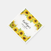 ひまわり赤ちゃんシャワー スタンダードカクテルナプキン (角)