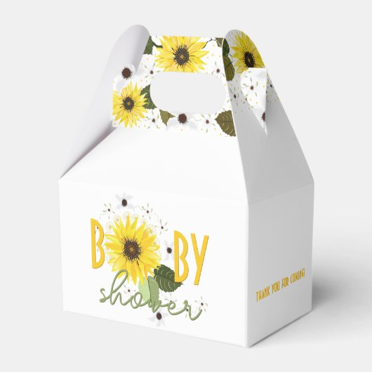ひまわり赤ちゃんシャワー フェイバーボックス (裏面サイド)