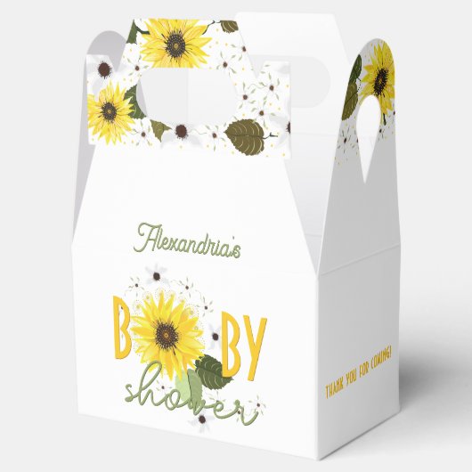 ひまわり赤ちゃんシャワー フェイバーボックス (オープン)