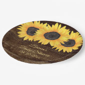 ひまわり赤ちゃんシャワー ペーパープレート (アングル)