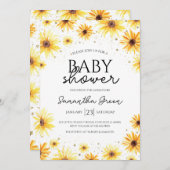 ひまわり赤ちゃんシャワー 招待状 (正面/裏面)