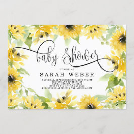 ひまわり赤ちゃんシャワー 招待状